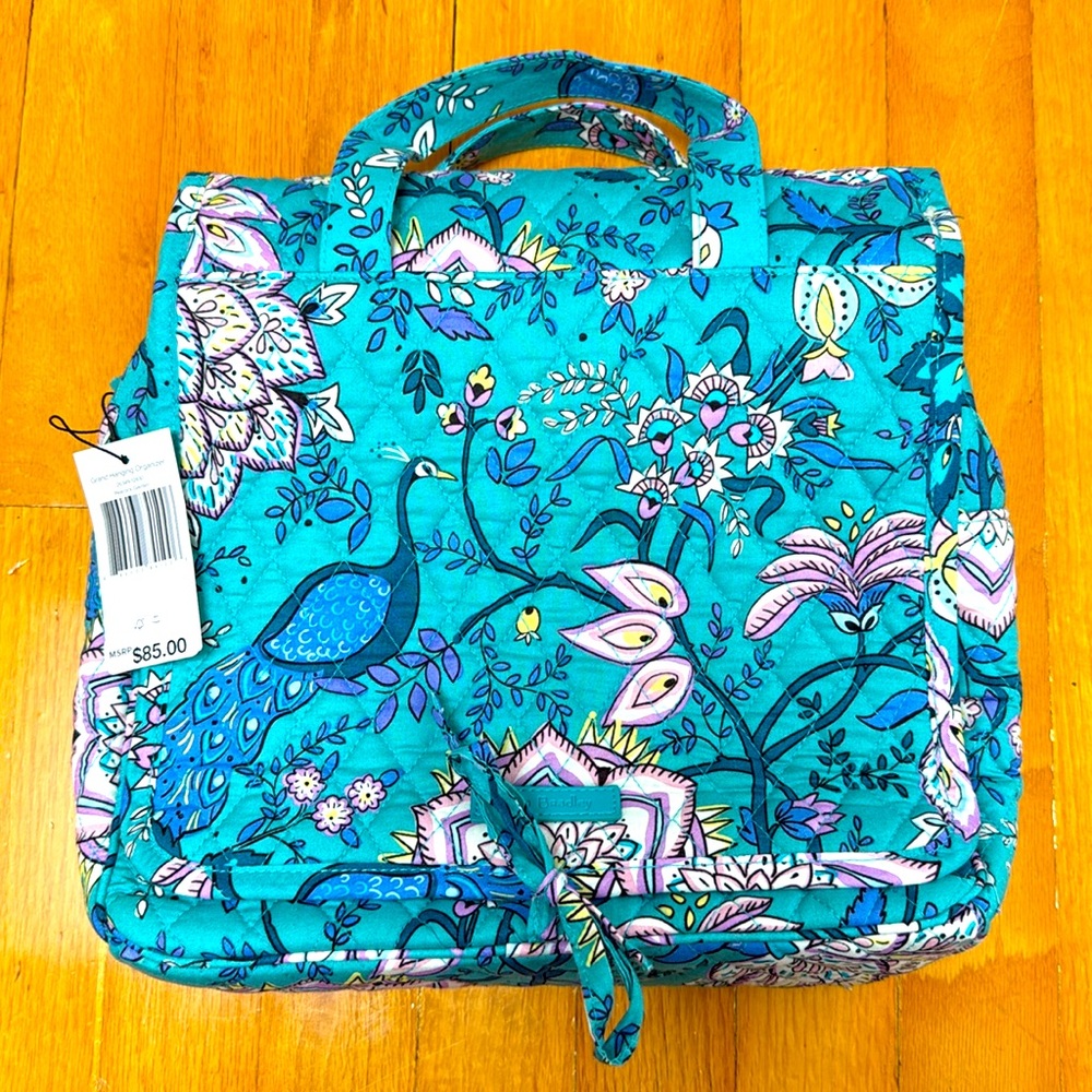 🦚 Vera Bradley Grand Hanging Organizer Peacock Garden